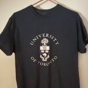 University of Toronto T-shirt. colour blue. size large. Good used condition